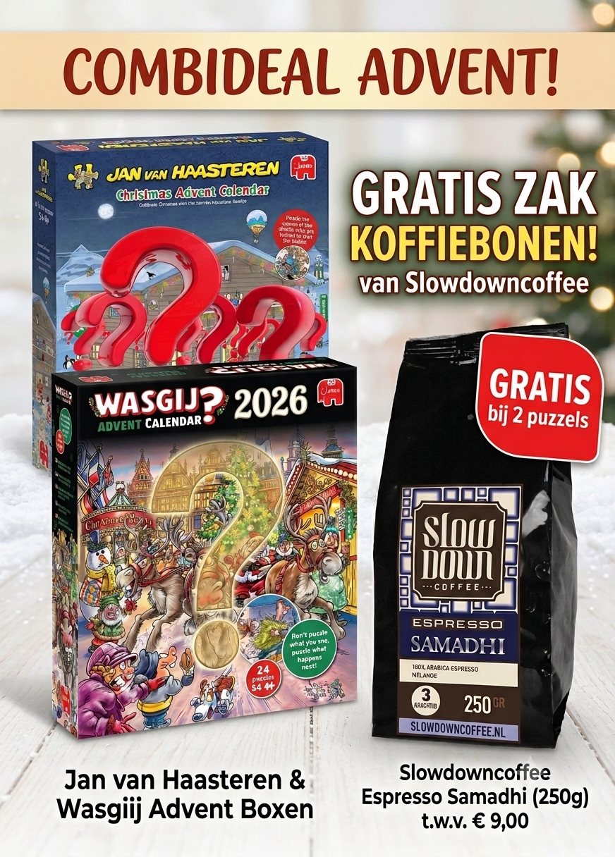05 September 2026 | 2 Advent Kalenders | JvH + Wasgij | + Gratis Slowdowncoffee